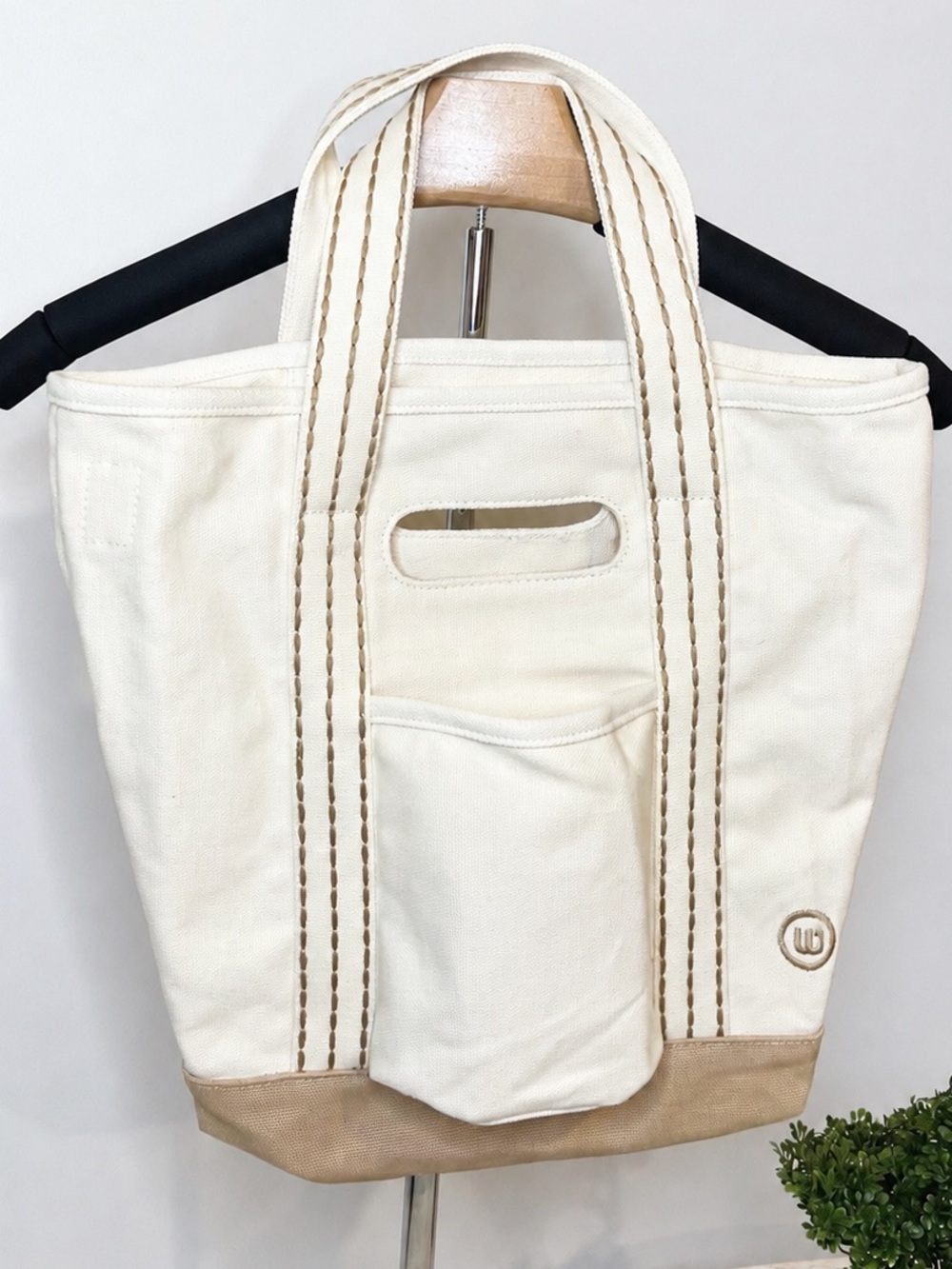 Wantable - Canvas Tote Bag Cream & Taupe Utility Shopper